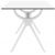 Air Rectangle Outdoor Dining Table 55 inch White ISP705-WHI #3