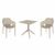 Air XL Dining Set with Sky 27" Square Table Taupe S007108