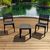 Ares Conversation Set with Ocean Side Table Black S009066