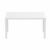 Ares Rectangle Outdoor Dining Table 55 inch White ISP186-WHI #2
