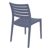 Ares Resin Outdoor Dining Chair Dark Gray ISP009-DGR #2