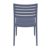 Ares Resin Outdoor Dining Chair Dark Gray ISP009-DGR #5