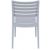 Ares Resin Outdoor Dining Chair Silver Gray ISP009-SIL #2