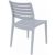 Ares Resin Outdoor Dining Chair Silver Gray ISP009-SIL #4