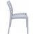 Ares Resin Outdoor Dining Chair Silver Gray ISP009-SIL #5