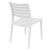 Ares Resin Outdoor Dining Chair White ISP009-WHI #3