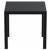 Ares Resin Outdoor Dining Table 31 inch Square Black ISP164-BLA #2