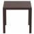 Ares Resin Outdoor Dining Table 31 inch Square Brown ISP164-BRW #2