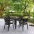 Ares Resin Outdoor Dining Table 31 inch Square Brown ISP164-BRW #7