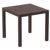Ares Resin Outdoor Dining Table 31 inch Square Brown ISP164