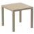 Ares Resin Outdoor Dining Table 31 inch Square Taupe ISP164