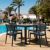 Ares Resin Square Outdoor Dining Set 5 Piece with Side Chairs Black ISP1641S-BLA #4