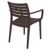 Artemis Resin Outdoor Dining Arm Chair Brown ISP011-BRW #3