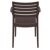 Artemis Resin Outdoor Dining Arm Chair Brown ISP011-BRW #4