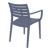 Artemis Resin Outdoor Dining Arm Chair Dark Gray ISP011-DGR #2