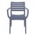Artemis Resin Outdoor Dining Arm Chair Dark Gray ISP011-DGR #3