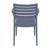 Artemis Resin Outdoor Dining Arm Chair Dark Gray ISP011-DGR #5