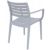 Artemis Resin Outdoor Dining Arm Chair Silver Gray ISP011-SIL #3