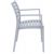 Artemis Resin Outdoor Dining Arm Chair Silver Gray ISP011-SIL #5