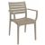 Artemis Resin Outdoor Dining Arm Chair Taupe ISP011