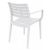 Artemis Resin Outdoor Dining Arm Chair White ISP011-WHI #3