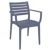 Artemis Resin Square Outdoor Dining Set 5 Piece with Arm Chairs Dark Gray ISP1642S-DGR #2