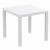 Artemis Resin Square Outdoor Dining Set 5 Piece with Arm Chairs White ISP1642S-WHI #3