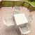 Artemis Resin Square Outdoor Dining Set 5 Piece with Arm Chairs White ISP1642S-WHI #4