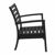 Artemis XL Outdoor Club Chair Black with Black Cushion ISP004-BLA-CBL #4