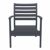 Artemis XL Outdoor Club Chair Dark Gray with Black Cushion ISP004-DGR-CBL #3