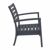 Artemis XL Outdoor Club Chair Dark Gray with Black Cushion ISP004-DGR-CBL #4