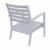 Artemis XL Outdoor Club Chair Silver Gray with Black Cushion ISP004-SIL-CBL #2