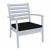 Artemis XL Outdoor Club Chair Silver Gray with Black Cushion ISP004
