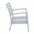 Artemis XL Outdoor Club Chair Silver Gray with Charcoal Cushion ISP004-SIL-CCH #4
