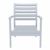 Artemis XL Outdoor Club Chair Silver Gray with Natural Cushion ISP004-SIL-CNA #3