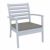 Artemis XL Outdoor Club Chair Silver Gray with Taupe Cushion ISP004
