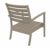 Artemis XL Outdoor Club Chair Taupe with Black Cushion ISP004-DVR-CBL #2