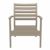 Artemis XL Outdoor Club Chair Taupe with Charcoal Cushion ISP004-DVR-CCH #3