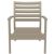 Artemis XL Outdoor Club Chair Taupe with Natural Cushion ISP004-DVR-CNA #3