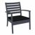 Artemis XL Outdoor Club Seating set 5 Piece Dark Gray with Black Cushion ISP004S5-DGR-CBL #2