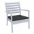 Artemis XL Outdoor Club Seating set 5 Piece Silver Gray with Charcoal Cushion ISP004S5-SIL-CCH #2