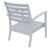 Artemis XL Outdoor Club Seating set 5 Piece Silver Gray with Natural Cushion ISP004S5-SIL-CNA #5