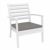 Artemis XL Outdoor Club Seating set 5 Piece White with Taupe Cushion ISP004S5-WHI-CTA #2
