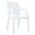 Arthur Glossy Polycarbonate Arm Chair White ISP053