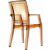 Arthur Transparent Polycarbonate Arm Chair Amber ISP053-TAMB #5