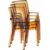 Arthur Transparent Polycarbonate Arm Chair Amber ISP053-TAMB #6