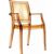 Arthur Transparent Polycarbonate Arm Chair Amber ISP053