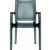 Arthur Transparent Polycarbonate Arm Chair Black ISP053-TBLA #3