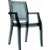 Arthur Transparent Polycarbonate Arm Chair Black ISP053
