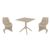 Bloom Dining Set with Sky 31" Square Table Taupe ISP0484S